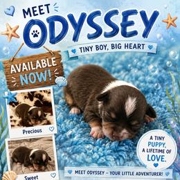 Odyssey - Chocolate and tan male Chihuahua puppy in Seneca, Missouri from Stephanie’s Puppy Colony