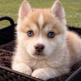 Alice - Wolf sable female Pomsky puppy in Amarillo, Texas from Pom Pom Pomskies