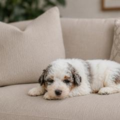 Scandal - Blue merle male Aussiedoodle puppy in Inman, South Carolina from Dark Corner Doodles