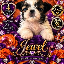 Jewel - Brindle and white female Shih Tzu puppy in Dallas, Texas from Almost Heaven Shih Tzu