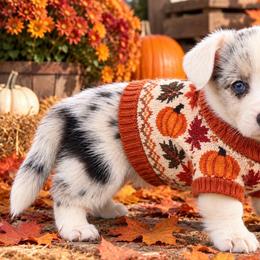 Dusty - Blue merle and white male Cardigan Welsh Corgi puppy in Kerens, West Virginia from Leather & Lace