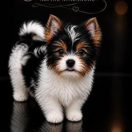 Bentley - Black tan and white male Biewer Terrier puppy in Weiser, Idaho from Hells Canyon