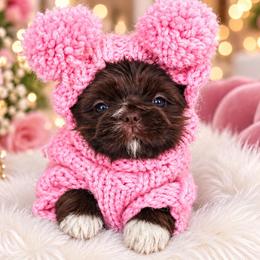 Truffles - Liver and white female Shih Tzu puppy in Warren, Michigan from Danielle's Yorkie Babies