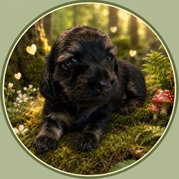 Kiri - Black and cream female Dachshund puppy in Proctor, Montana from Blue Star Dachshunds