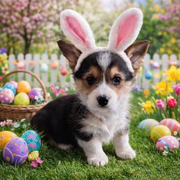 U-3.   Cheddar - Black and tan male Pembroke Welsh Corgi puppy in Sanford, Michigan from Tambali Pembroke Welsh Corgis