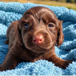 Blaze - Dapple male Dachshund puppy in Cottage Grove, Oregon from Freckled Roots Farm Dachshunds