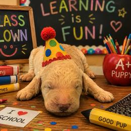 Class Clown - Sable male Goldendoodle puppy in Social Circle, Georgia from Poppiedoodle Farms