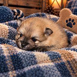 Snickers - Wolf sable male Pomeranian puppy in Edinburg, Texas from Divine Valley Poms
