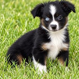 Black Tri female -3 - Black tri female Toy Australian Shepherd puppy in Hawley, Texas from Foxy’s Dachshunds & Toy Aussies