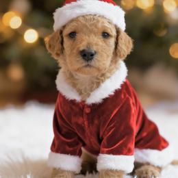 Miss Mint Collar - Apricot female Poodle puppy in Screven, Georgia from Dreamland Standard Poodles