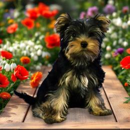 Nick - Black and gold male Yorkshire Terrier puppy in Denver, Colorado from Totty's Tiny Paws
