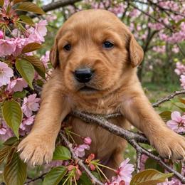 Cherry - Dark golden female Golden Retriever puppy in Wendell, Minnesota from Floden Farm Golden Retrievers