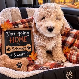 Schmidt - Apricot male Goldendoodle puppy in North Branch, Michigan from Graceful Miniature Goldendoodles