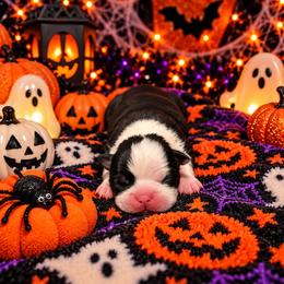 Black  White Girl - Black and white female Boston Terrier puppy in San Antonio, Texas from JT Bostons