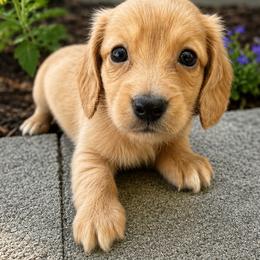 Hawthorne - Cream male Dachshund puppy in Salem, Oregon from Longdox Mini Dachshunds