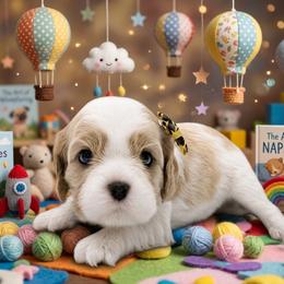 Caramel - Blenheim female Cavalier King Charles Spaniel puppy in Dallas, Texas from Holliday Cavalier King Charles Spaniels
