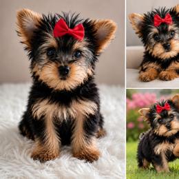 Petunia - Black and gold female Yorkshire Terrier puppy in Jacksonville, Florida from Danielle's Yorkies