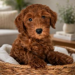 Nancy - Red  female Goldendoodle puppy in Yuciapa, California from AlltheDoodlez_
