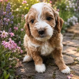 Boy 5 - Apricot male Goldendoodle puppy in Haleyville, Alabama from Susan’s Prefurred Doodles