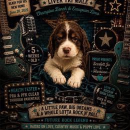 Creed - Liver white and tan male English Springer Spaniel puppy in Cookeville, Tennessee from Krossroads Kennel