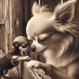 Girl 2 - Red and white female Chihuahua puppy in Polo, Missouri from Blue Tails Farm