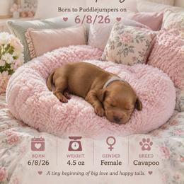 White - Red female Cavapoo puppy in Walterboro, South Carolina from Puddlejumpers