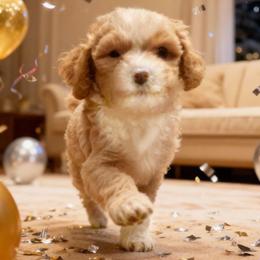 Willow - Apricot female Cavapoo puppy in Atlanta, Georgia from Pup of Joy