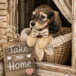 Mr. Red-2400 - Cream male Dachshund puppy in Ocala/Gainesville, Florida from From the Heart Doxies