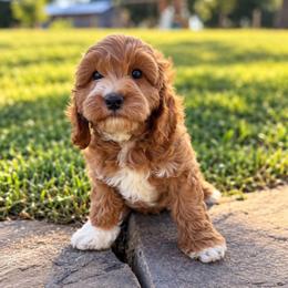 Blitz - Parti male Goldendoodle puppy in Columbia, South Carolina from Glittering Grace Goldendoodles