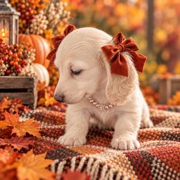Blakely - Cream female Dachshund puppy in Mountainburg, Arkansas from Charisma Dachshunds