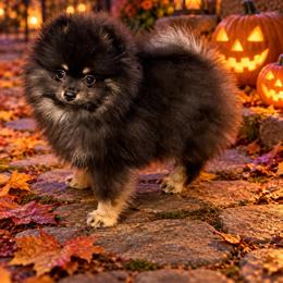 Black and tan - Black and tan male Pomeranian puppy in Bourbonnais, Illinois from T & D Poms