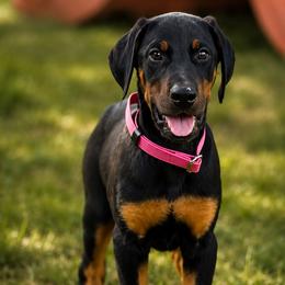 Nyx - Black and rust female Doberman Pinscher puppy in Winchester, Ohio from 32 Farms