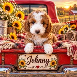 Johnny - Red  male Goldendoodle puppy in Ozark, Missouri from Halo Doodles