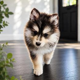 Ranger - Gray and white male Pomsky puppy in La Verne, California from Red Cedar Pomskies