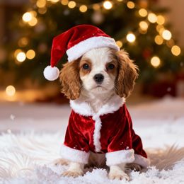 Cheerio - Blenheim male Cavalier King Charles Spaniel puppy in Las Vegas, Nevada from Heaven Sent Cavaliers
