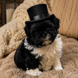 Birch - Black and white male Shih Tzu puppy in Montgomery, Texas from Furbourne Farms