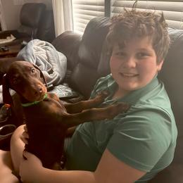 Green collar male - Red and rust male Doberman Pinscher puppy in Madison, Indiana from Jensen Dobermans and Dachshunds