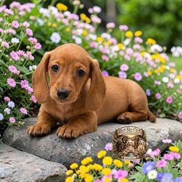 Hazel - Red female Dachshund puppy in Greenfield, Ohio from Buck Run Creek Dachshunds