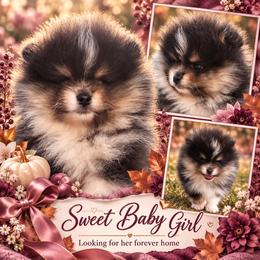 Blue Tri-Color - Tri-colored female Pomeranian puppy in Sonora, California from NorCal Pomeranians