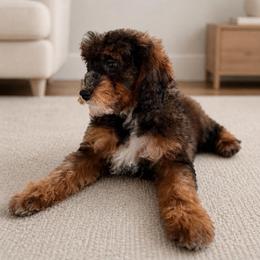 Linguini - Sable female Aussiedoodle puppy in North Royalton, Ohio from Johnson's Doodles