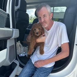 Black Collar Male - Red  male Goldendoodle puppy in Pasadena, Texas from Knightsbane Standard Poodles