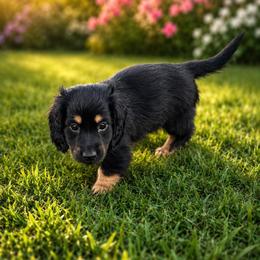 Black and tan female - Black and tan female Dachshund puppy in Pleasant Plains, Arkansas from JGBs Silver Spur Dachshunds