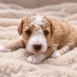 Terracotta - Apricot female Goldendoodle puppy in Pittsburg, Texas from Grace Springs Goldendoodles