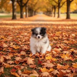 Blue Merle Parti Male - Blue merle male Pomeranian puppy in Harrah, Oklahoma from Sunshines Pomeranians & Cavapoos