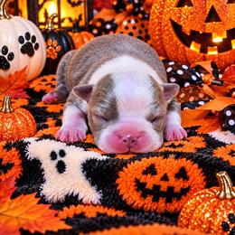 Lilac boy wide blaze - Lilac male Boston Terrier puppy in San Antonio, Texas from JT Bostons