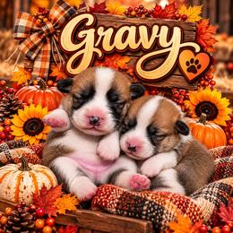 Gravy - White and red male Pembroke Welsh Corgi puppy in Berkeley Springs, West Virginia from Hummingbird Farm