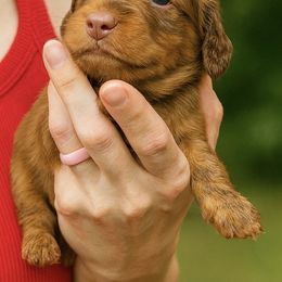 Evelyn - Chocolate and cream female Dachshund puppy in Corona, California from ChezBeale