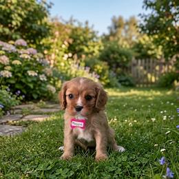Maggie x Maxwell - Ruby female Cavalier King Charles Spaniel puppy in Pennsylvania from Julie's Cavalier King Charles Spaniels