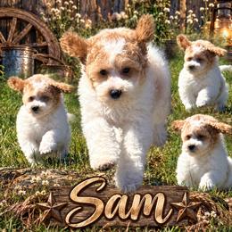 Sam - Red and white male Cockapoo puppy in Holton, Indiana from MoonShine Babies / OZ
