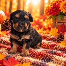 Nutella - Black and tan female Cavapoo puppy in Myrtle Beach, South Carolina from Colorful-K9'S